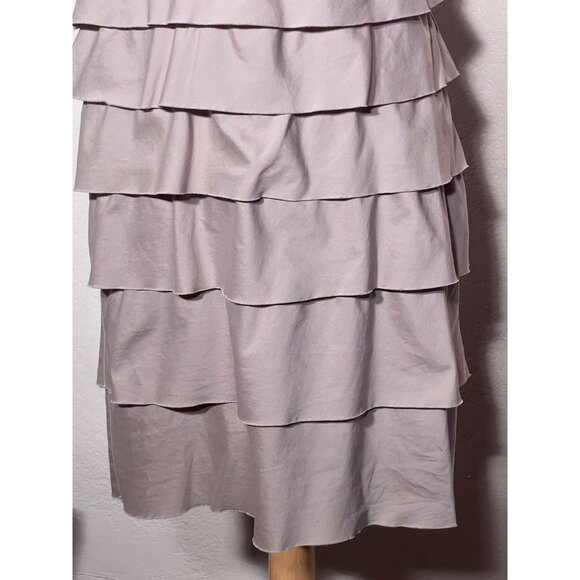 Alfani 8 Gray Sleeveless Tiered Ruffle Dress Cotton/Spandex Blend Pullover - Picture 8 of 16